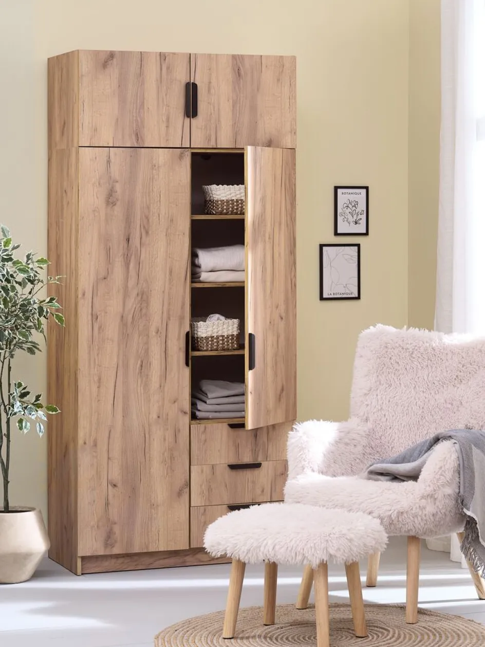 New JENSLEVArmario JENSLEV 96x176 2 puertas color Armarios|Todos Los Armarios