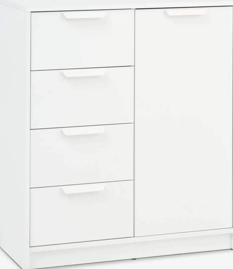 Clearance JENSLEVCómoda JENSLEV 4 cajones 1 puerta Cómodas|Cómodas