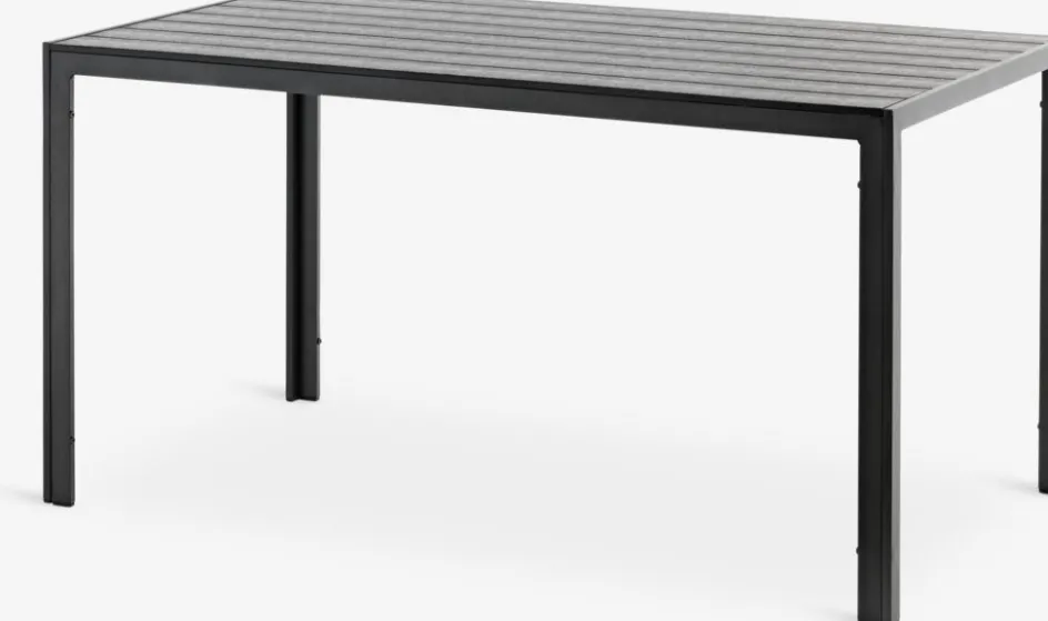 Discount JERSORE + MELLBYMesa JERSORE L140 + 4 sillas MELLBY negro Conjuntos Mesa Y Sillas De Jardín