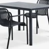 Online JERSORE + NABBENMesa JERSORE L140 + 4 sillas NABBEN negro Conjuntos Mesa Y Sillas De Jardín