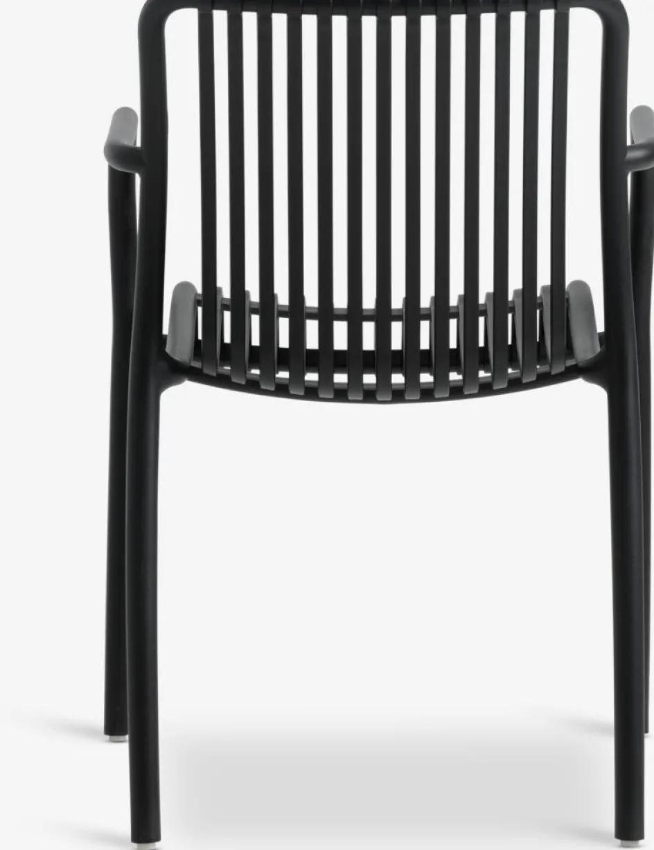 Online JERSORE + NABBENMesa JERSORE L140 + 4 sillas NABBEN negro Conjuntos Mesa Y Sillas De Jardín