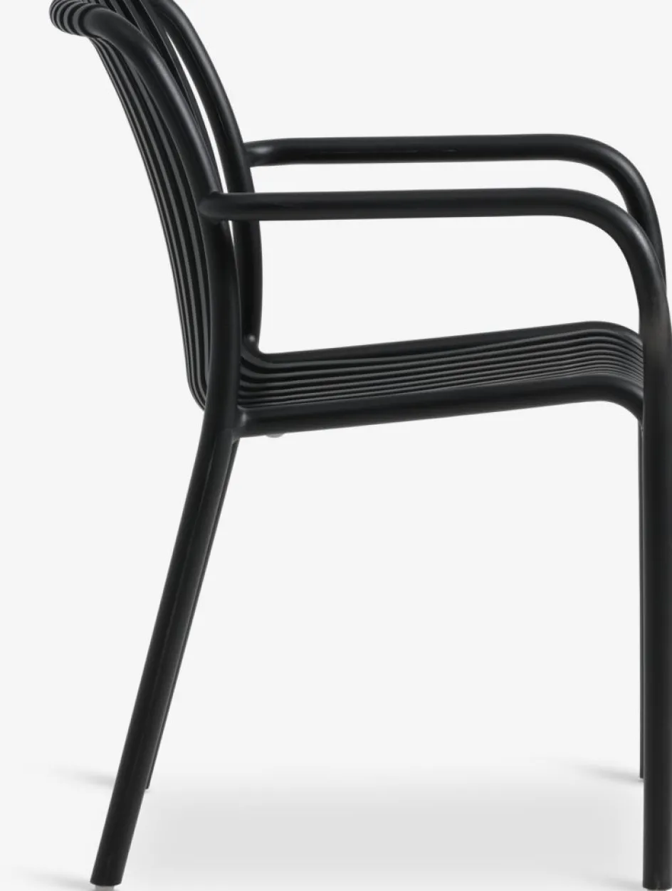 Online JERSORE + NABBENMesa JERSORE L140 + 4 sillas NABBEN negro Conjuntos Mesa Y Sillas De Jardín