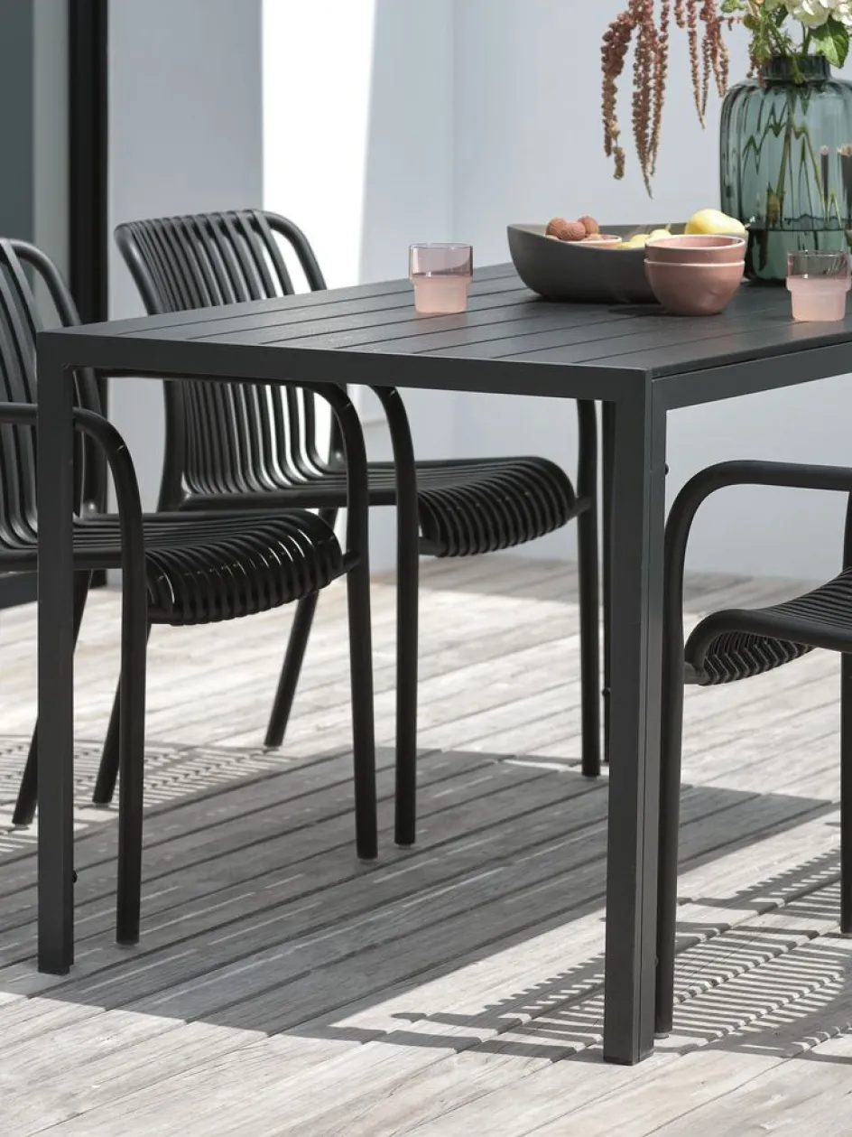 Online JERSOREMesa de jardín JERSORE A80xL140 negro Mesas De Jardín