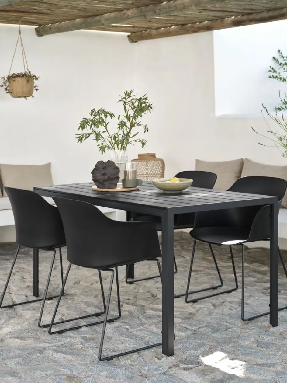 Online JERSOREMesa de jardín JERSORE A80xL140 negro Mesas De Jardín
