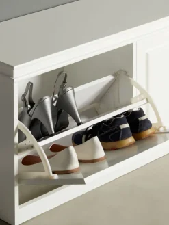 Discount JERUPZapatero/banco JERUP 2 compartimentos blanco Zapateros|Zapateros