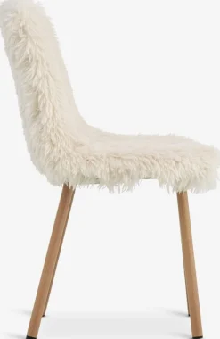 Online JONSTRUPSilla de comedor JONSTRUP felpa blanco crudo/color roble Sillas De Comedor
