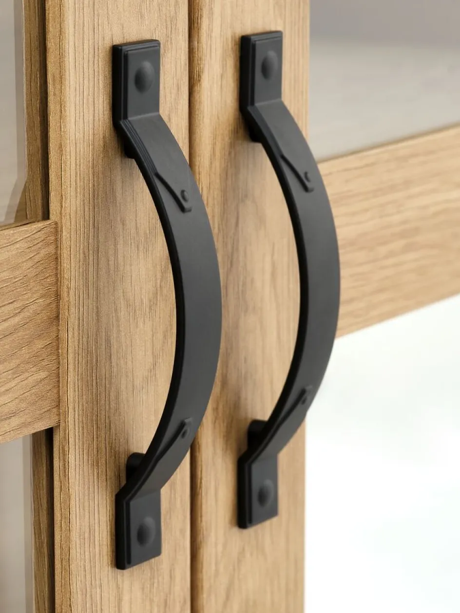 Sale JUNGENVitrina JUNGEN 2 puertas 1 cajón color roble cálido Vitrinas|Vitrinas