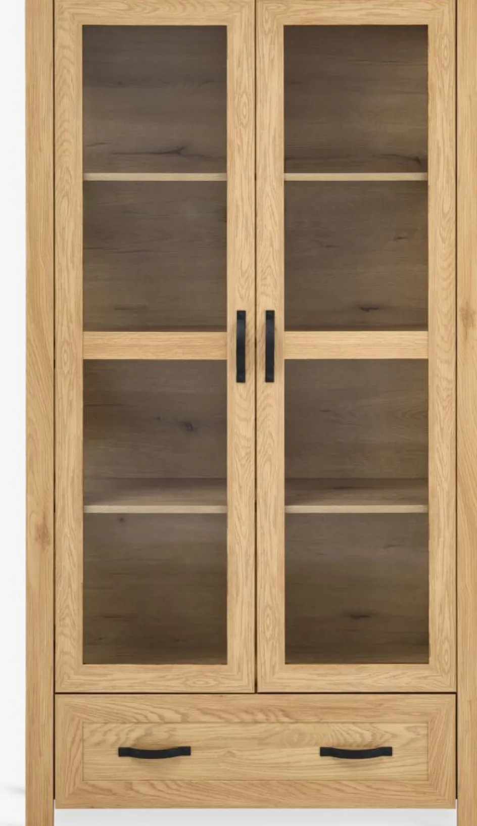 Sale JUNGENVitrina JUNGEN 2 puertas 1 cajón color roble cálido Vitrinas|Vitrinas