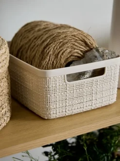 Best JUTECesta JUTE 4,5L plástico blanco crudo Todas Las Cestas|Almacenaje De Plástico