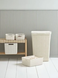 Best JUTECesta JUTE 4,5L plástico blanco crudo Todas Las Cestas|Almacenaje De Plástico