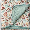Hot KAMILLEManta acolchada KAMILLE 140x200 blanco/turquesa Mantas