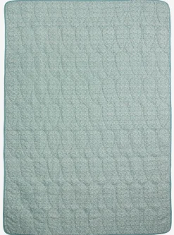 Hot KAMILLEManta acolchada KAMILLE 140x200 blanco/turquesa Mantas