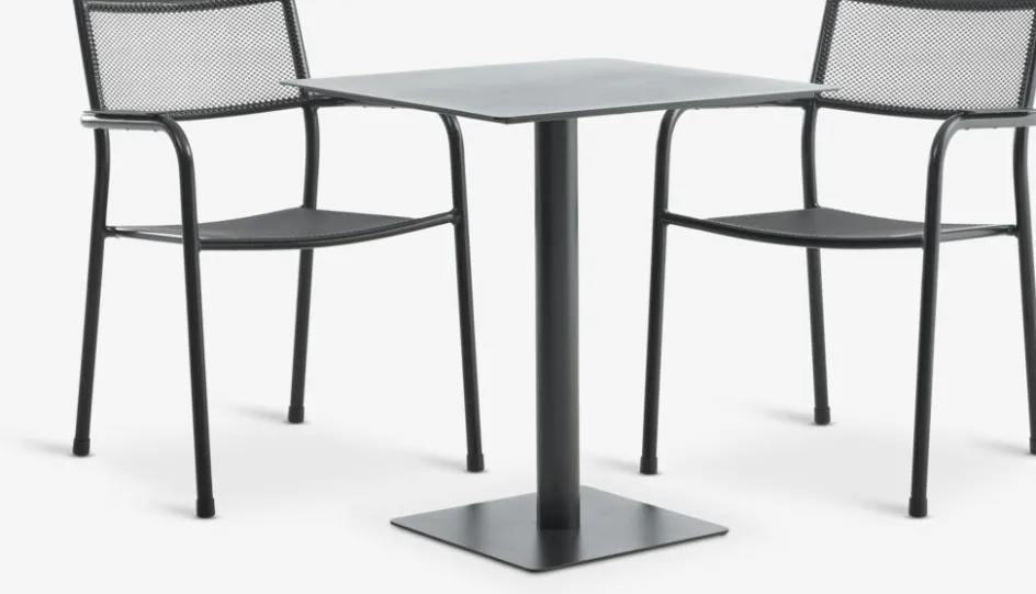 Online KAPPRUET + HEMSEDALMesa KAPPRUET L65 + 2 sillas HEMSEDAL negro Conjuntos Mesa Y Sillas De Jardín