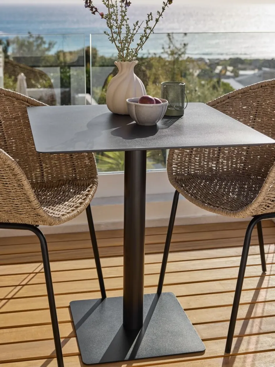 Clearance KAPPRUETMesa de balcón KAPPRUET A65xL65 negro Mesas De Jardín