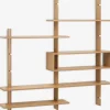 Online KARLEBYMueble pared KARLEBY 6 estantes regulables color roble cálid Baldas|Baldas