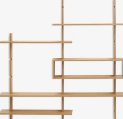 Online KARLEBYMueble pared KARLEBY 6 estantes regulables color roble cálid Baldas|Baldas