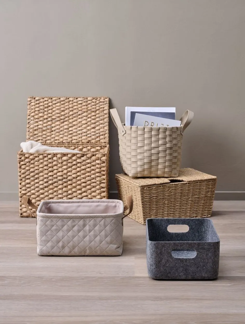 Clearance KENCesta KEN A23xL33xA18cm beis con asas Todas Las Cestas|Cestas Y Cajas