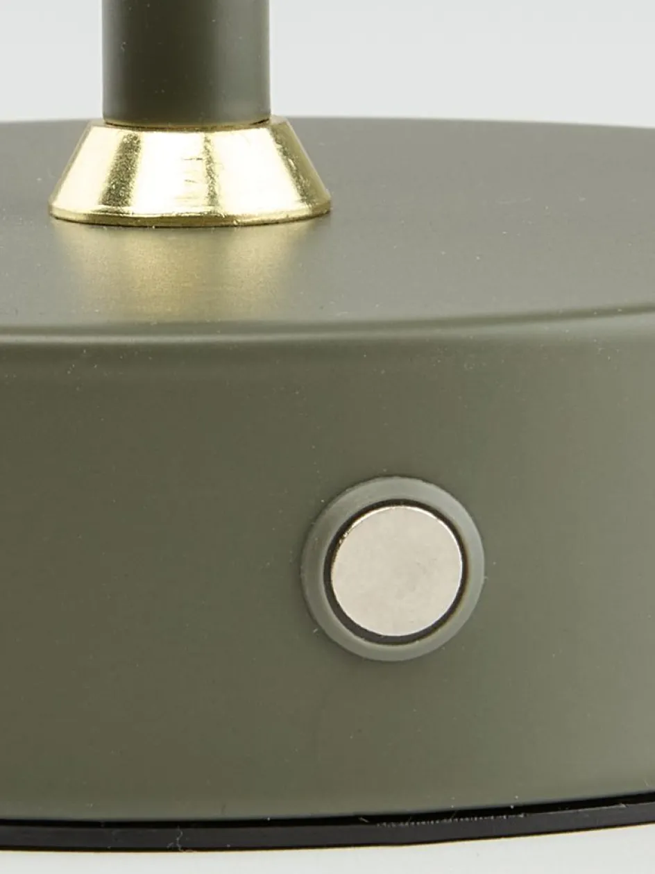 KENTLámpara a pilas KENT Ø16xA25cm verde táctil y temporizador Iluminación Decorativa