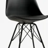 Discount KLARUPSilla de comedor KLARUP polipiel negro/negro Sillas De Comedor