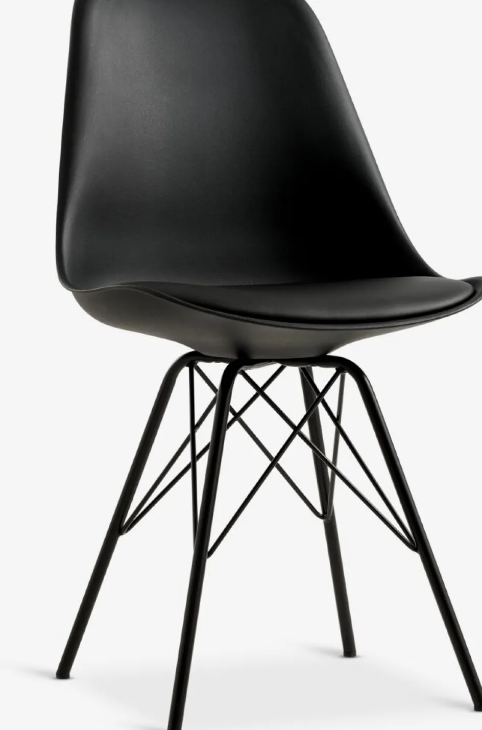 Discount KLARUPSilla de comedor KLARUP polipiel negro/negro Sillas De Comedor