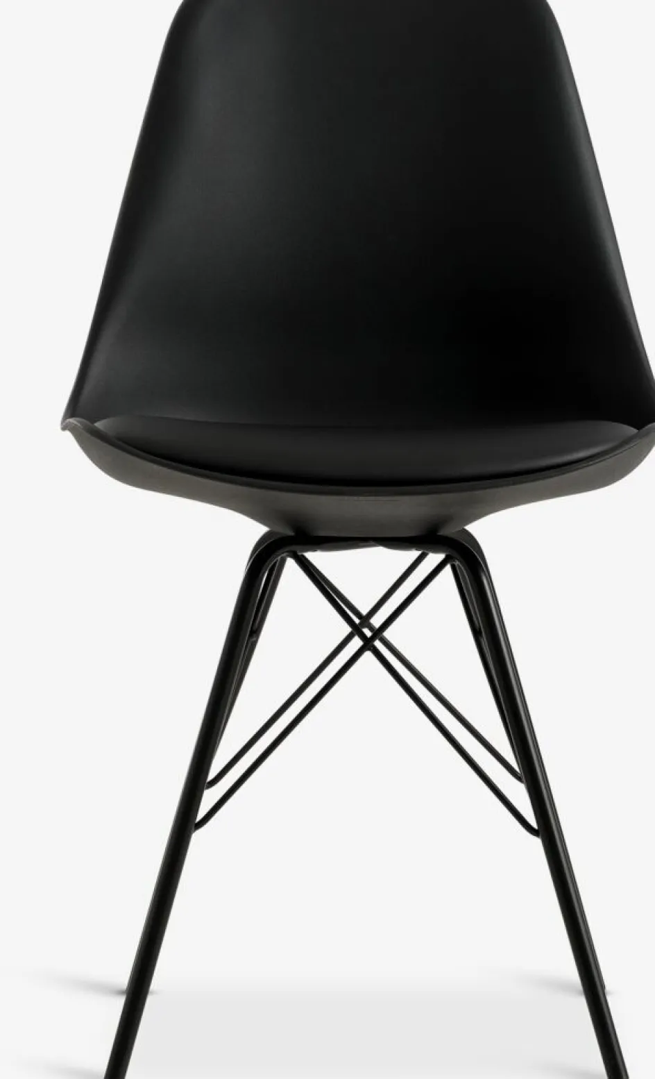 Discount KLARUPSilla de comedor KLARUP polipiel negro/negro Sillas De Comedor