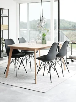 Discount KLARUPSilla de comedor KLARUP polipiel negro/negro Sillas De Comedor