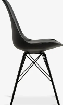 Discount KLARUPSilla de comedor KLARUP polipiel negro/negro Sillas De Comedor