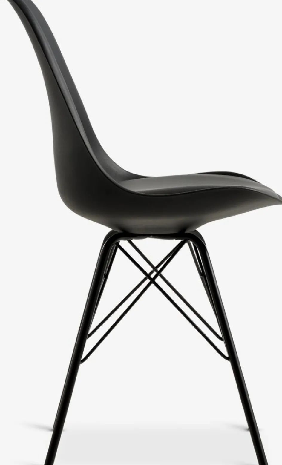 Discount KLARUPSilla de comedor KLARUP polipiel negro/negro Sillas De Comedor