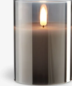 Outlet KLAUSVela pilar LED KLAUS Ø8xA10cm gris Velas LED