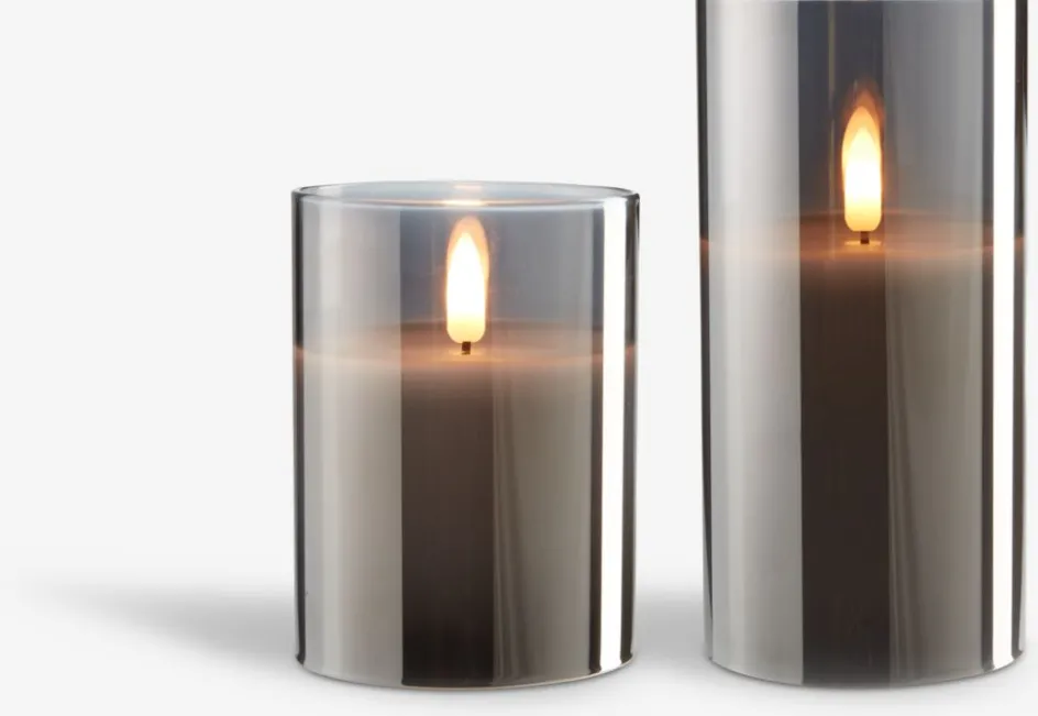 Hot KLAUSVela pilar LED KLAUS Ø8xA15cm gris Velas LED