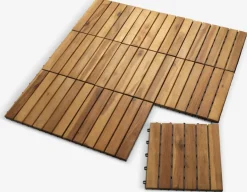 Hot KNEKKANDBaldosa exterior KNEKKAND A30xL30 madera dura 9 unidades Decoración De Jardín