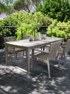 KOLLEN + RADSTEDMesa KOLLEN L205 + 4 sillas RADSTED madera dura Conjuntos Mesa Y Sillas De Jardín