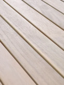 Clearance KOLLEN + TUERNEMesa KOLLEN L205 madera dura + 4 sillas TUERNE natural Conjuntos Mesa Y Sillas De Jardín