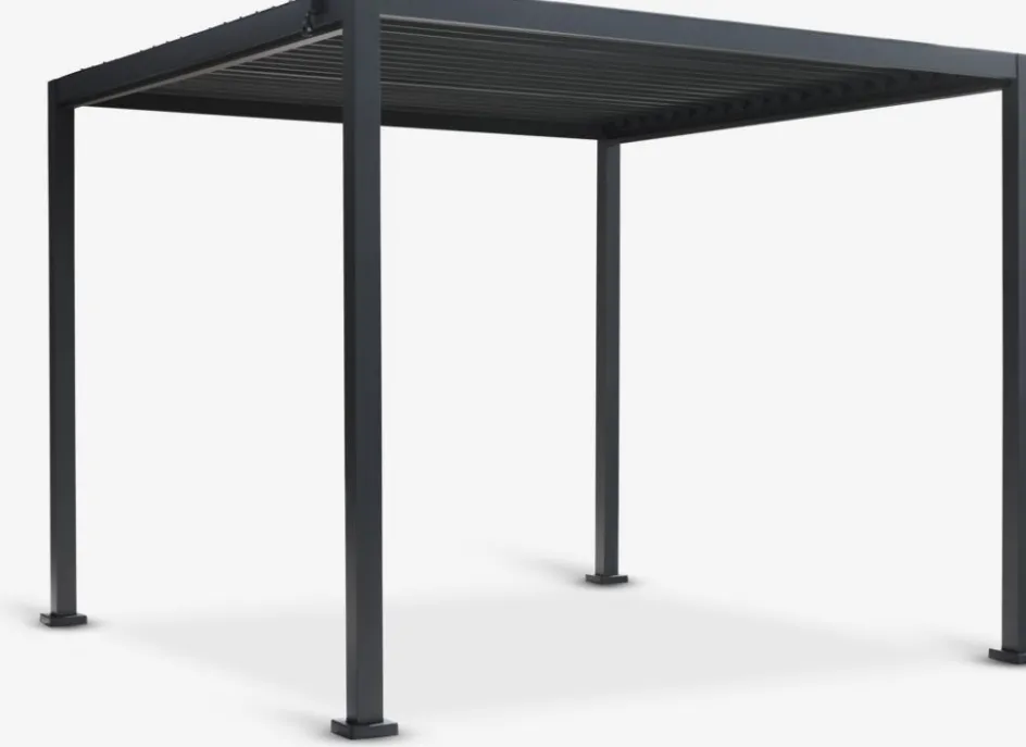 KONGEMOSEPérgola KONGEMOSE A3xL3xA2,36m negro Cenadores Y Pérgolas