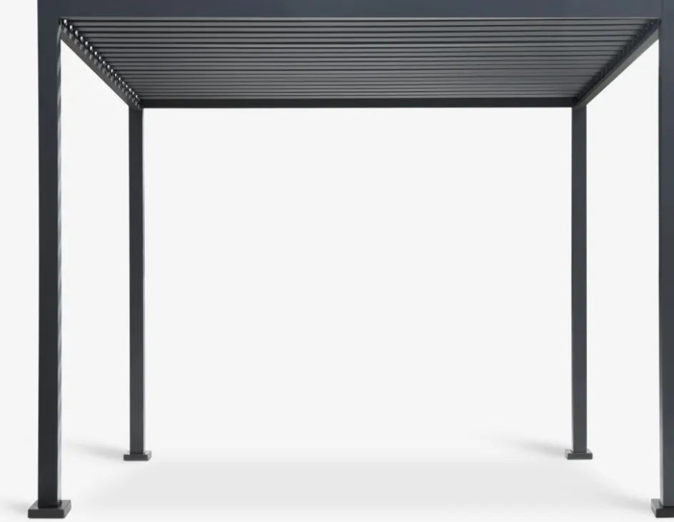 KONGEMOSEPérgola KONGEMOSE A3xL3xA2,36m negro Cenadores Y Pérgolas