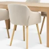 Clearance KORSKRO + ADSLEVMesa KORSKRO L200/326 roble natural + 4 sillas ADSLEV beis Mesas De Comedor|Conjuntos De Comedor