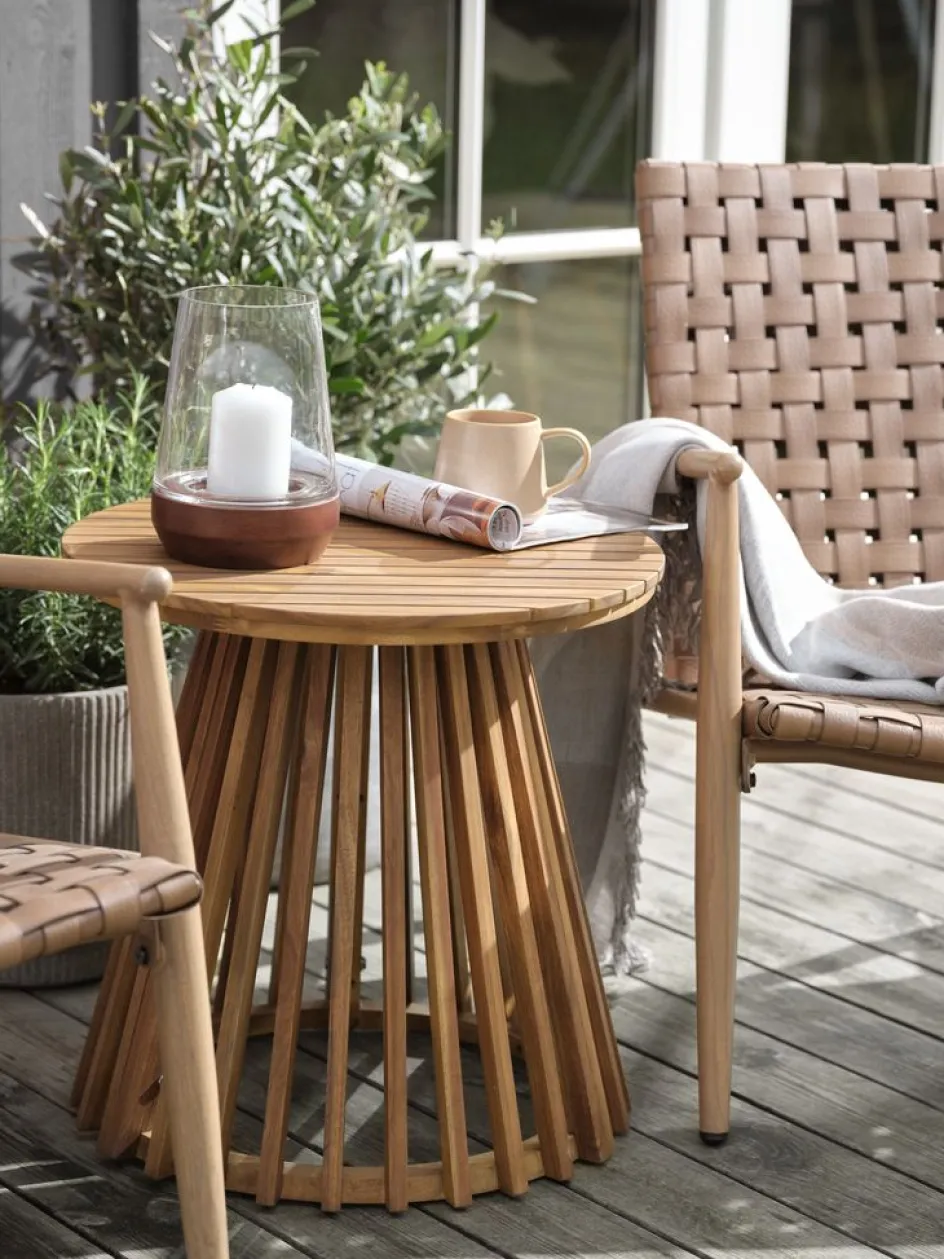New KRAGEVIGMesa auxiliar KRAGEVIG Ø50xA50 madera dura Mesas De Jardín|Muebles De Jardín