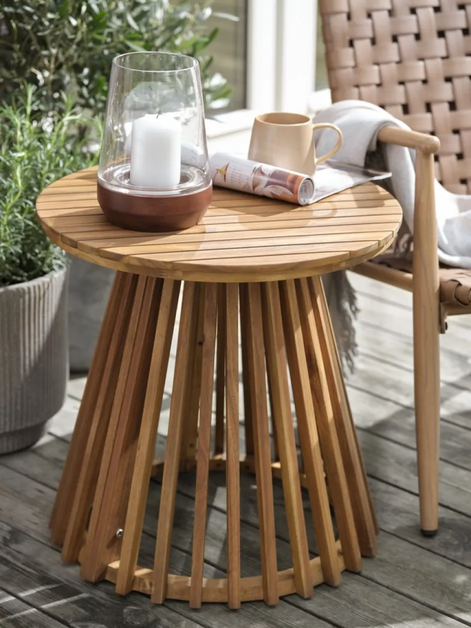 New KRAGEVIGMesa auxiliar KRAGEVIG Ø50xA50 madera dura Mesas De Jardín|Muebles De Jardín