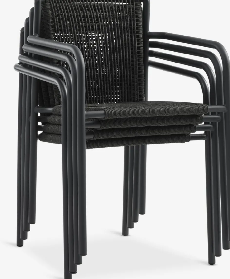 Sale KRISTIANSTADSilla apilable KRISTIANSTAD verde oscuro Sillas De Jardín