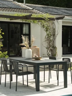 Sale KRISTIANSTADSilla apilable KRISTIANSTAD verde oscuro Sillas De Jardín