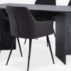 Sale KRONDAL + PURHUSMesa KRONDAL L180 mármol + 4 sillas PURHUS gris/negro Mesas De Comedor|Conjuntos De Comedor