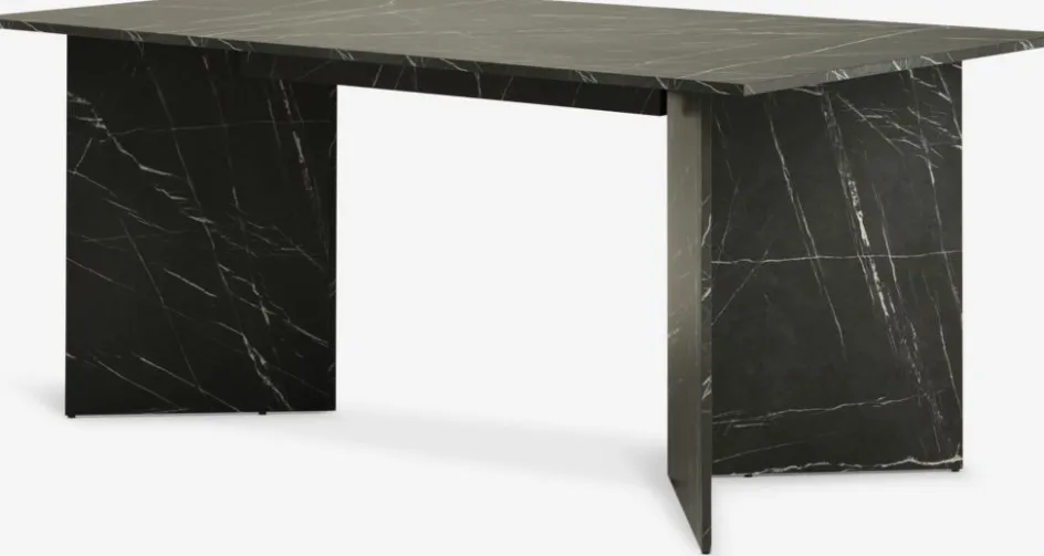 Sale KRONDALMesa de comedor KRONDAL 90x180 color mármol negro Mesas De Comedor