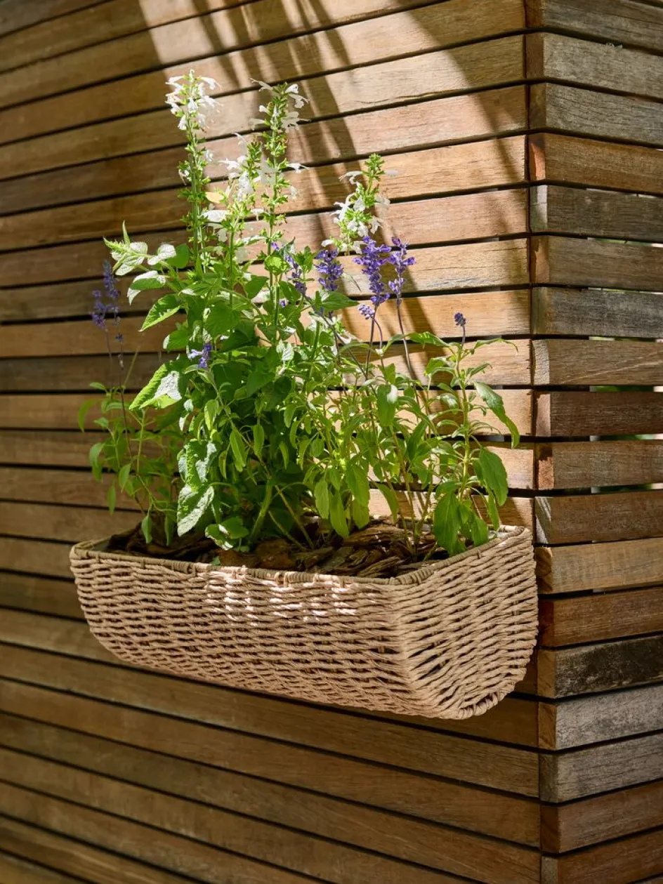 Sale KUBBJardinera para balcón KUBB A18xL50xA16 natural Maceteros