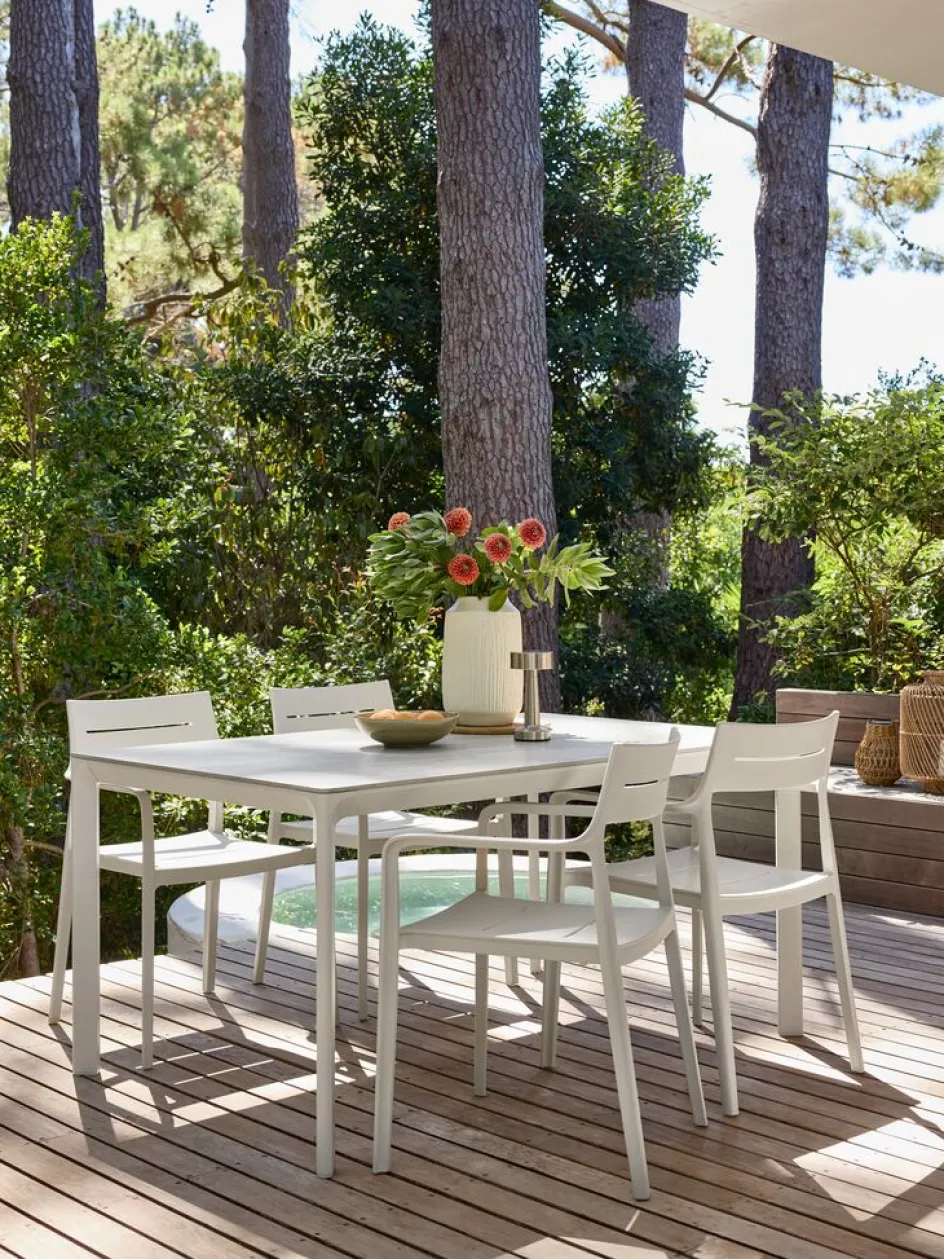 Clearance KUMLA + INGSTRUPMesa KUMLA L150 + 4 sillas INGSTRUP beis Conjuntos Mesa Y Sillas De Jardín