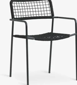 Clearance LABINGSilla apilable LABING negro Sillas De Jardín