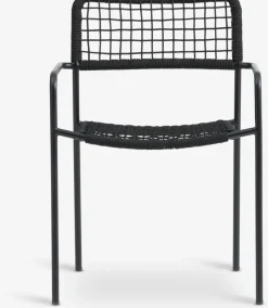 Clearance LABINGSilla apilable LABING negro Sillas De Jardín