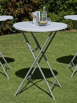 Hot LANGERIMMesa de bar LANGERIM Ø80 blanco Mesas De Jardín|Mesas De Camping