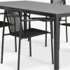 Sale LANGET + KRISTIANSTADMesa LANGET L207 negro + 4 sillas KRISTIANSTAD verde Conjuntos Mesa Y Sillas De Jardín