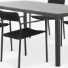 Hot LANGET + TRILLEVALLENMesa LANGET L207 + 4 sillas TRILLEVALLEN negro Conjuntos Mesa Y Sillas De Jardín