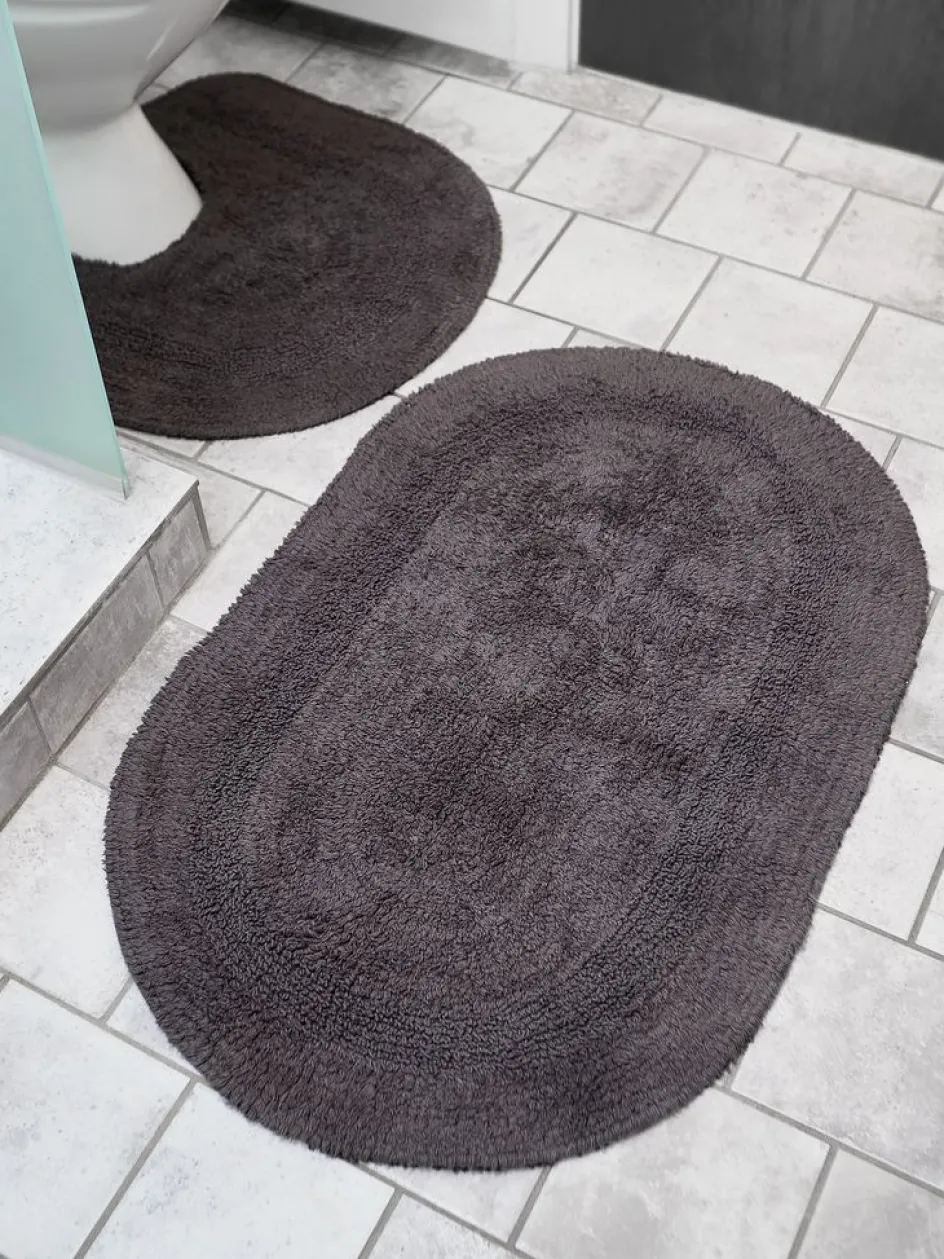 Best LERDALABASICJuego de alfombrillas de baño LERDALA 2 unidades antracita Alfombras De Baño